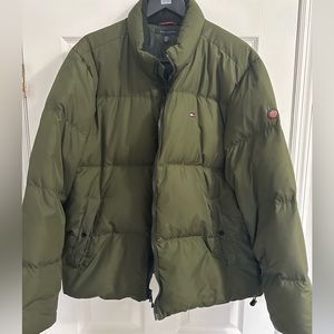 Men’s Tommy Hilfiger Olive Green Down Coat Size XXL